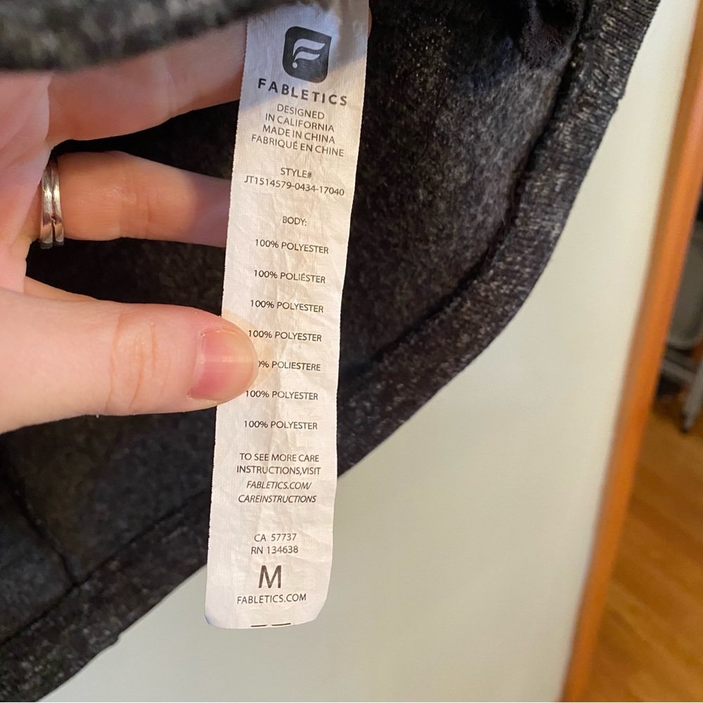 Fabletics Calypso Charcoal Grey Moto Asymmetric J… - image 7